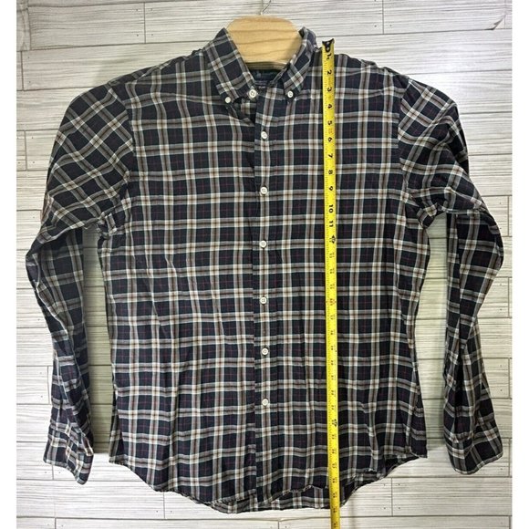 Ralph Lauren‎ Men's Cotton Button Down Shirt Large Black Pink Plaid Long Sleeve - Picture 8 of 9